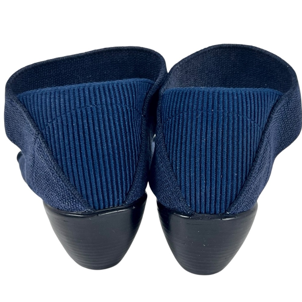 Charleston Shoe Co. Lafayette Stretch Block Heeled Sandals in Navy - Picture 7 of 8